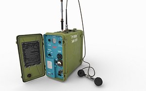 Army field radio R-105D 3D model