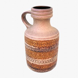 Ethnic clay pot 01 high-poly 3D model