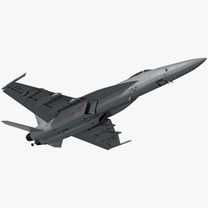 FA-18E Super Hornet Fighter Jet Rigged for Cinema 4D