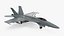 FA-18E Super Hornet Kampfjet, ausgerüstet für Cinema 4D