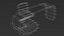 Line Schreibtisch und Stuhl OBJ und Blend
