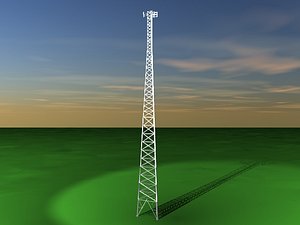 3d radio tower antennas model