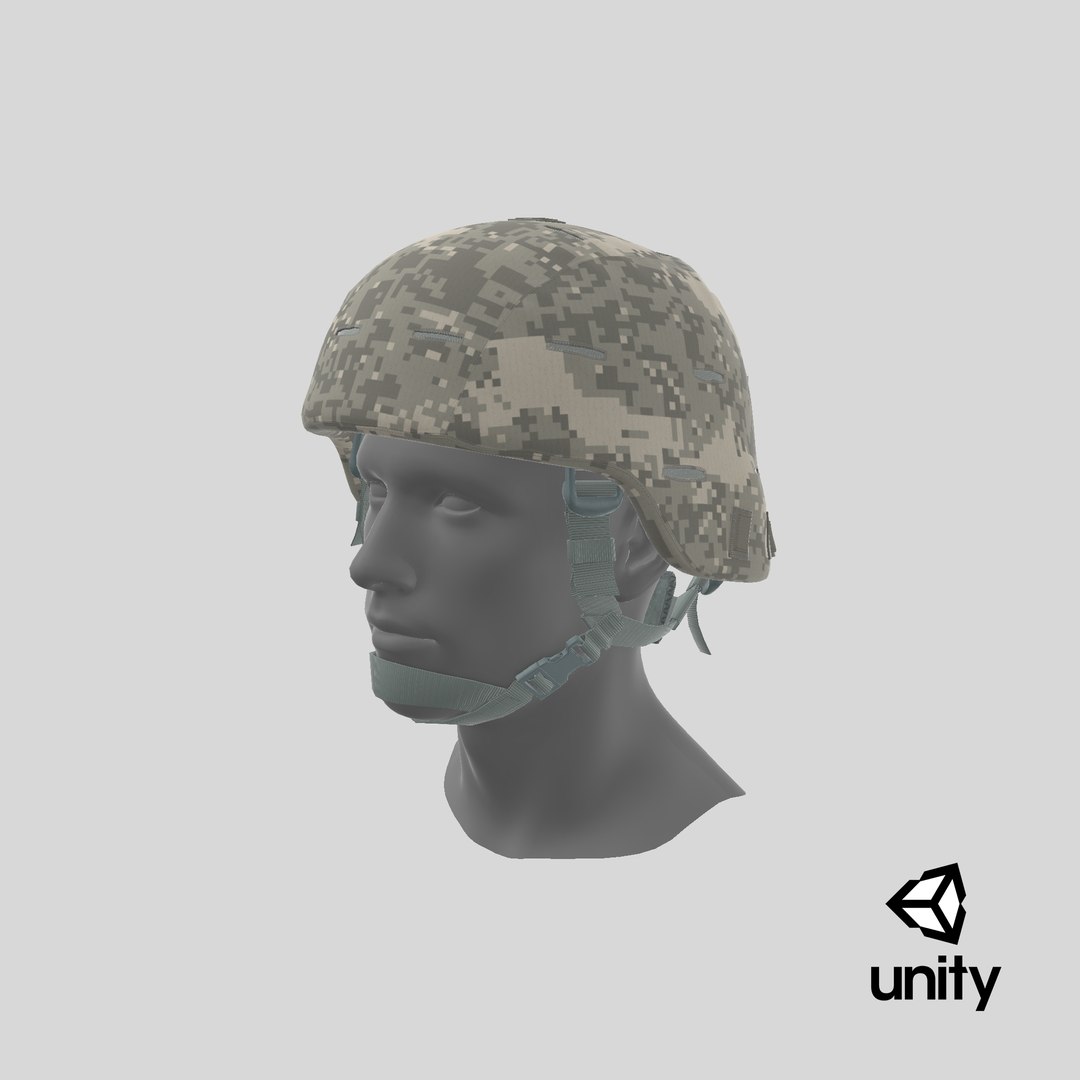3D Assault Helmet Gray Camo - TurboSquid 2046628