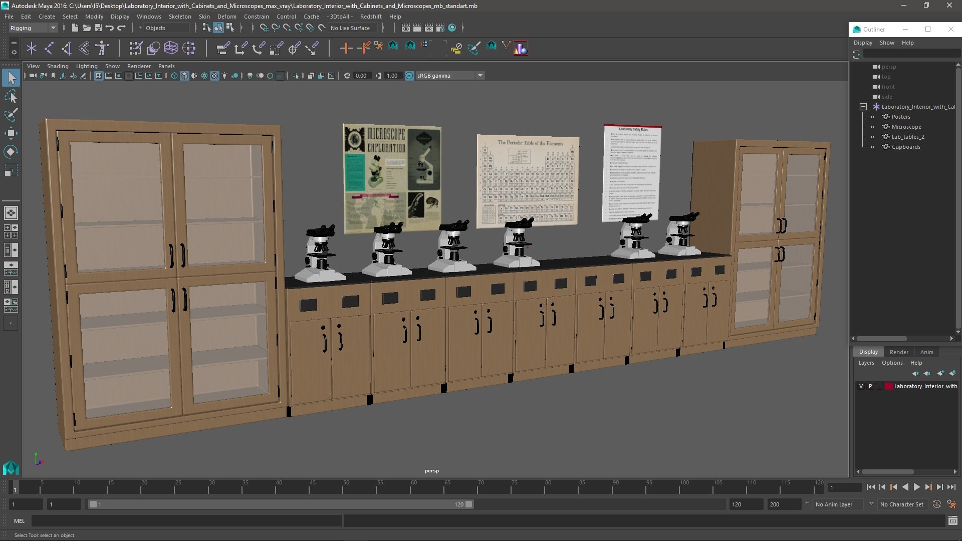 Laboratory Interior With And Microscopes 3D Model TurboSquid