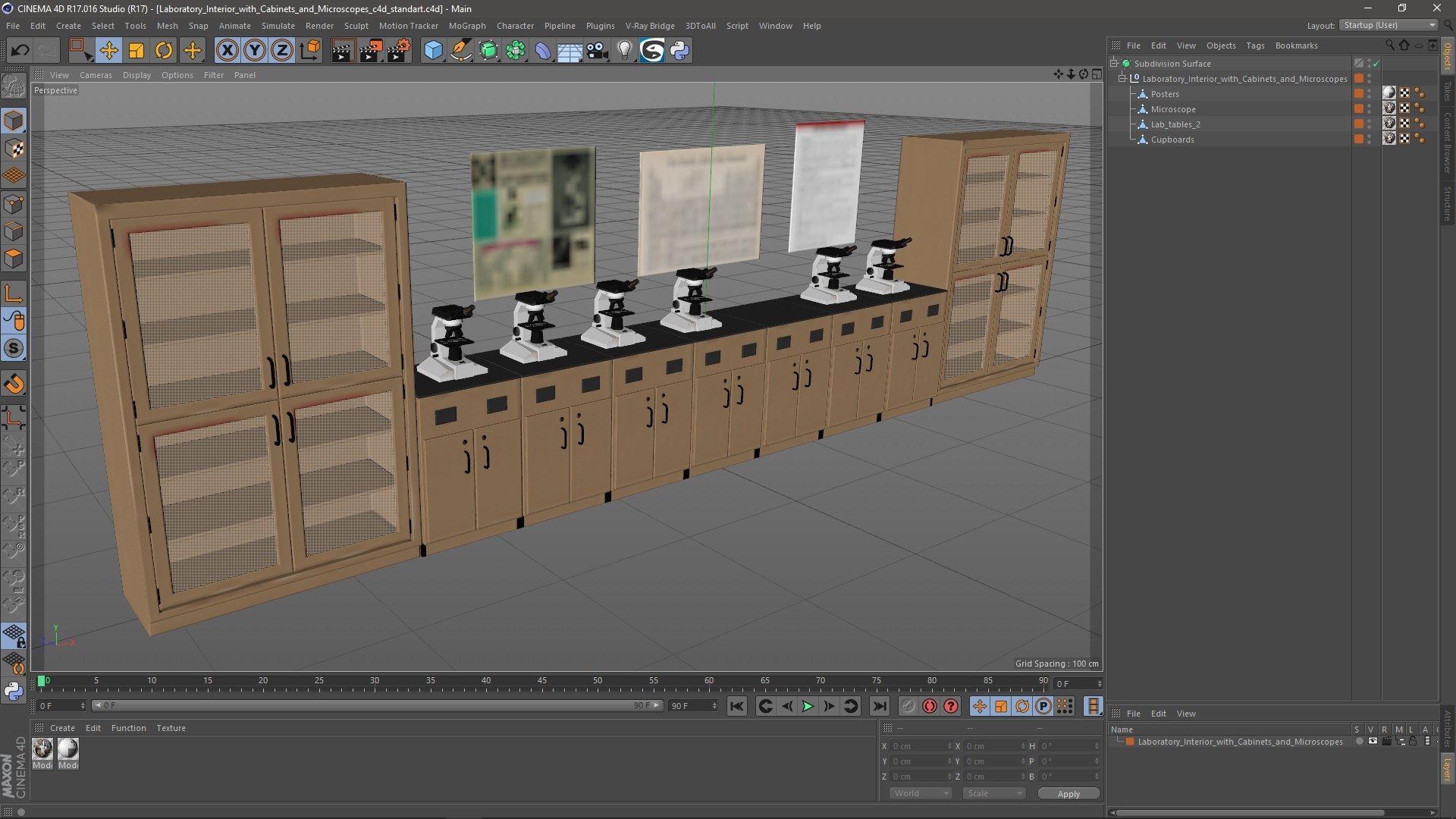 Laboratory Interior With And Microscopes 3D Model TurboSquid