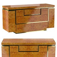 Burr Wood Sideboard Attributed