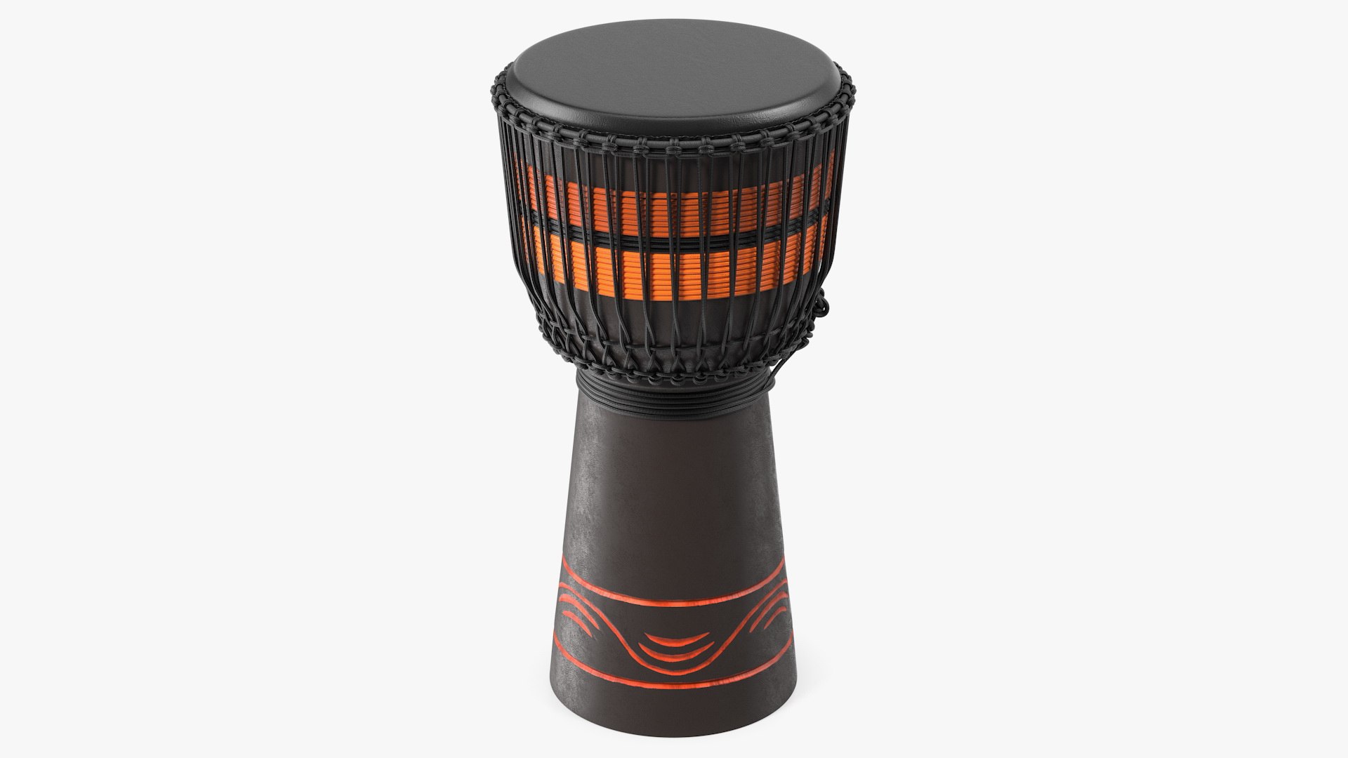 Wood Djembe 3D model preview