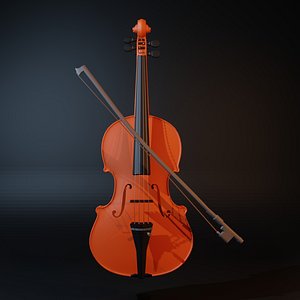 3D model Classical wooden violin