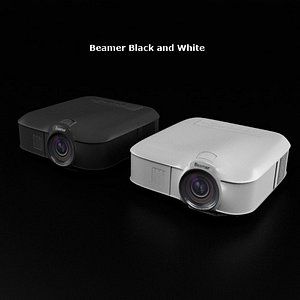 beamer black white 3d model