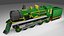 Stylized Train Locomotive Green 3D Model