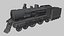 Stylized Train Locomotive Green 3D Model
