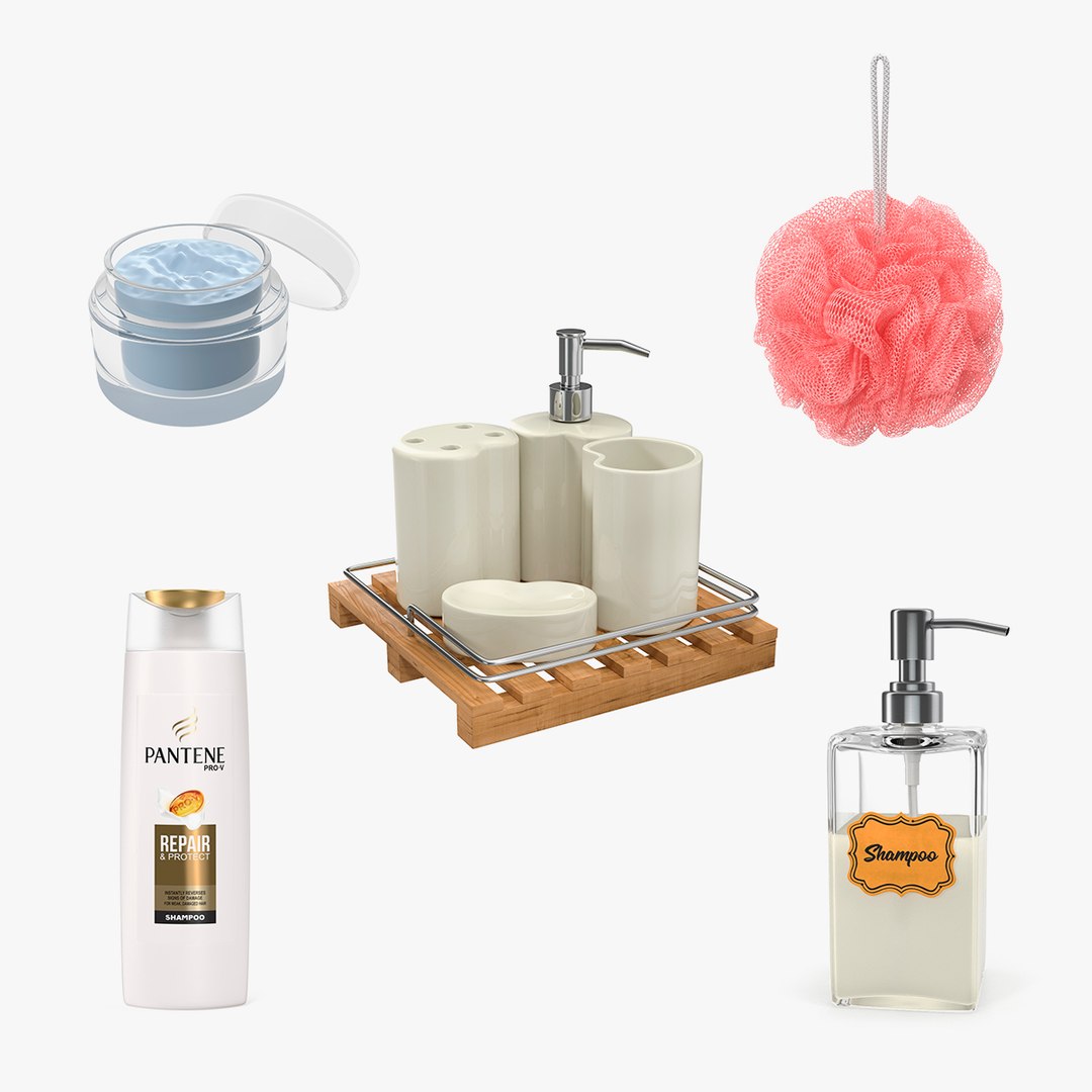 Bathroom Accessories Collection 2 3D model preview