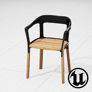 3d model unreal magis steelwood chair