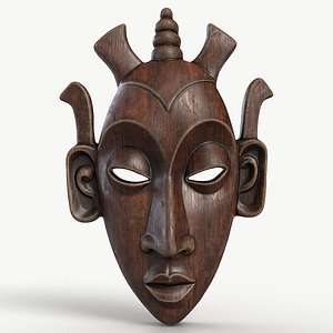 African Mask 004 Textured