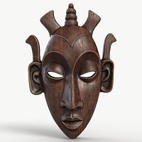 African Mask 004 Textured