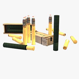 3D model british 6-pounder ap grenades