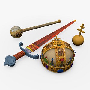 Hungarian Holy Crown and Crown Jewels 3D model