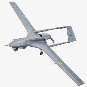 Bayraktar TB2 UCAV Drone Ukrainian Version PBR 3D model