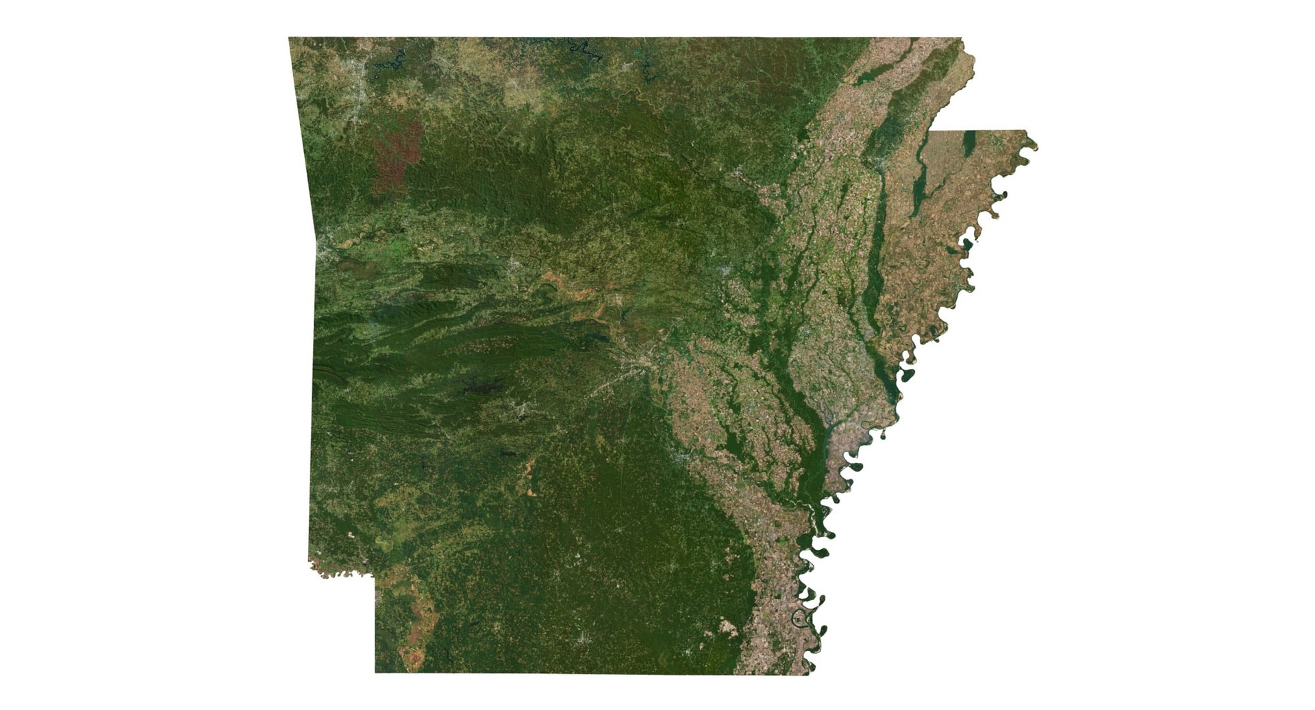 modelo 3d Arkansas State Terrain Map - TurboSquid 2083847