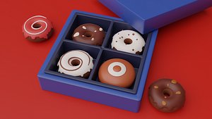 Donut box 3D