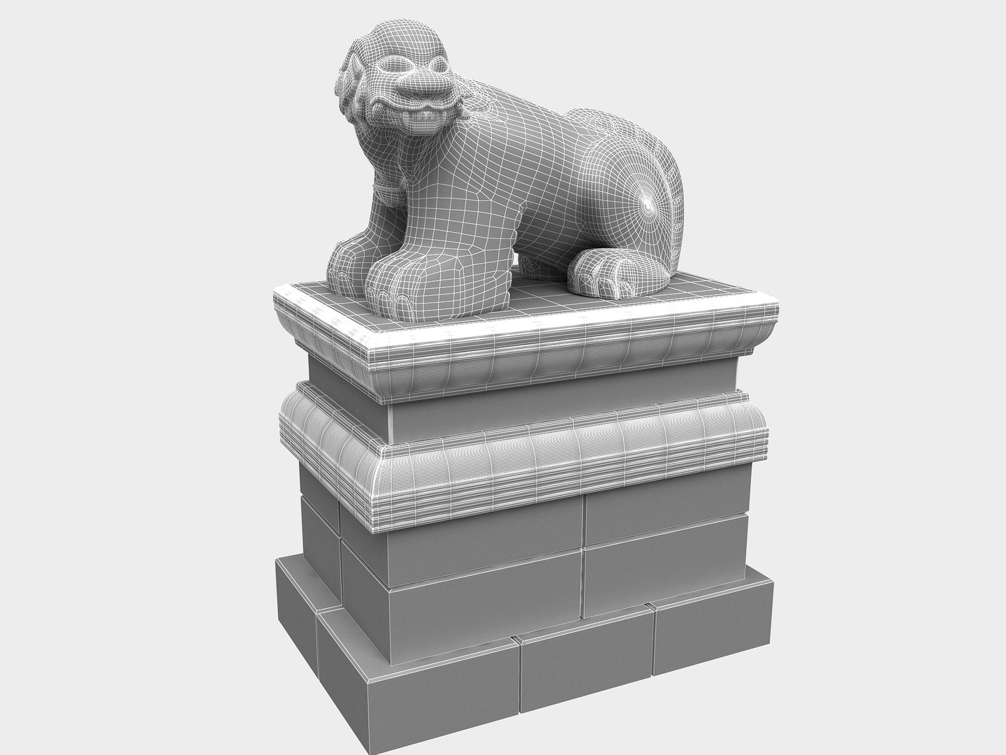 3D Mythological Lion Haechi Statue Model - TurboSquid 1719108