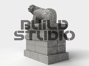 Haechi Mythological lion statue 3D