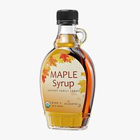 Glass Bottle with Maple Syrup
