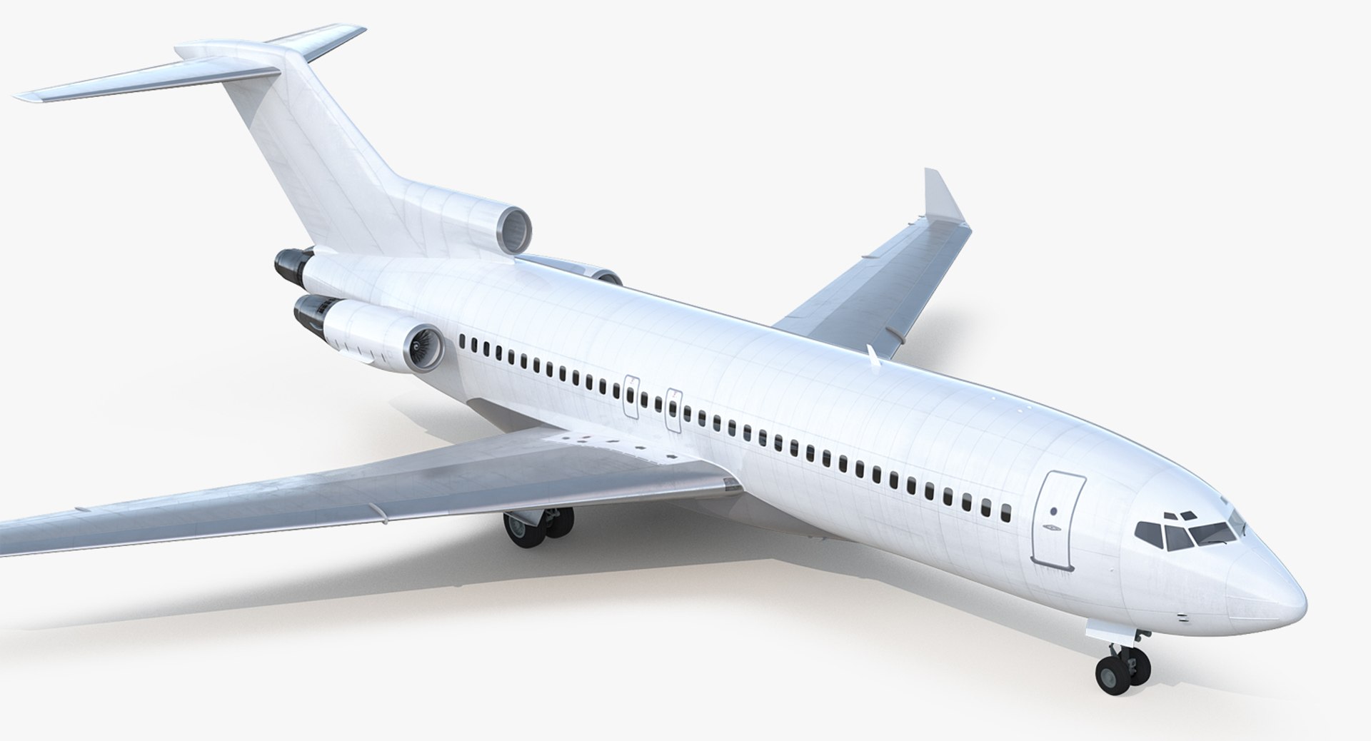 Boeing 727-100 Private Generic 3D Model preview