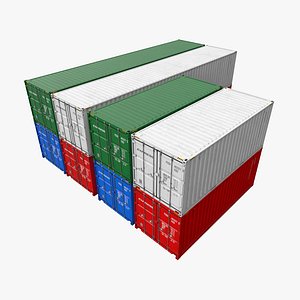 3D Container 20ft And 40ft