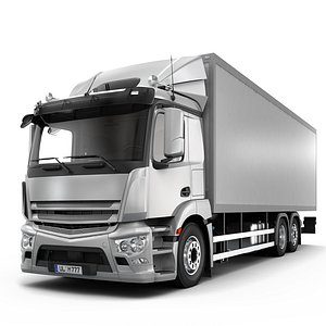 3D delivery truck 6x2 model