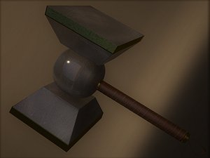3D model hammers unworthy thor mjolnir