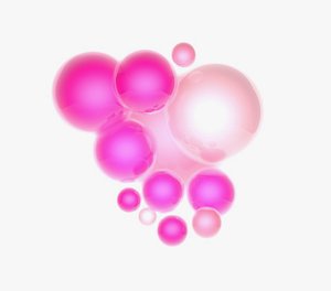 pink balls c4d