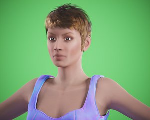game cartoon rigged girl