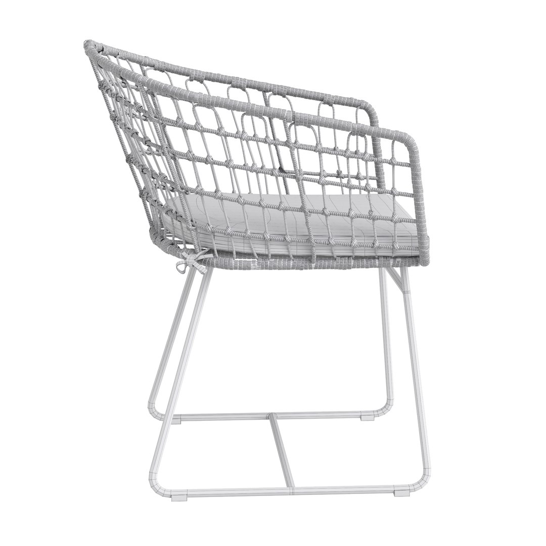 3D Devon 3Piece Natural Patio Bistro Set Indoor Outdoor Rattan Rope