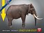 Elefante machoA T-pose