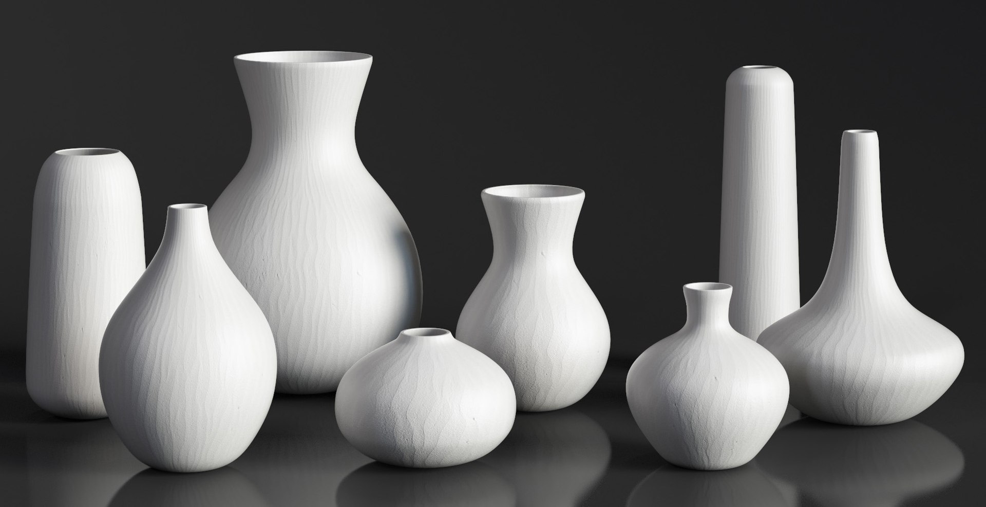 Restoration Matte White Glass Vase 3D Model TurboSquid 1550838