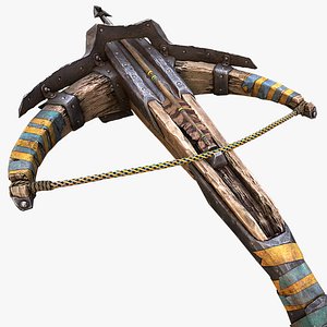 Medieval Crossbow and Arrow Bolt Weapon 3D