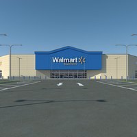 Walmart with Parking Lot