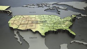 USA States and Capitals Map with names label