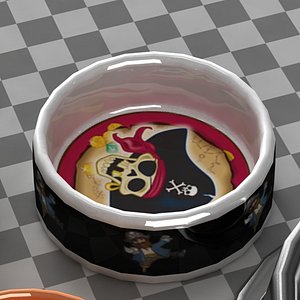 3ds max food bowls rodents