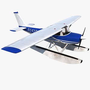 cessna 150 seaplane 3d model