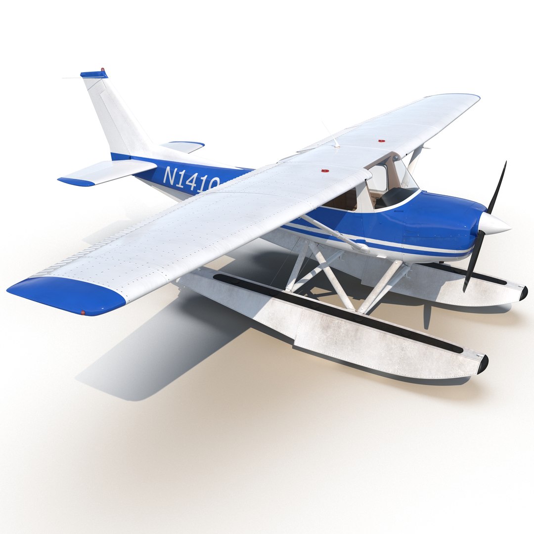 Cessna 150 Seaplane 3D Model 3D model preview
