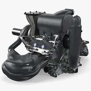 V6 Turbo Hybrid Race Engine 3D model