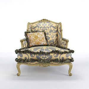 3d bruno zampa clementine armchair model