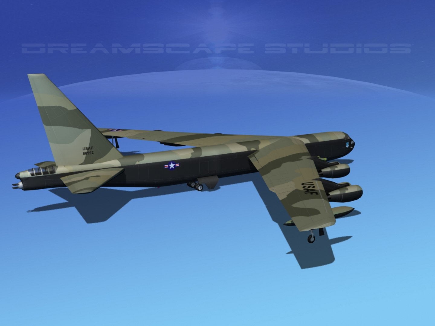 Stratofortress Boeing B-52 Bomber 3d Max