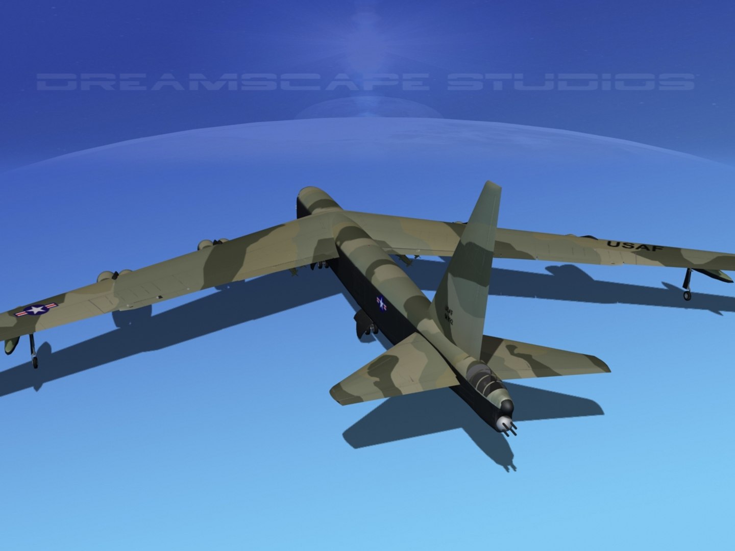 Stratofortress Boeing B-52 Bomber 3d Max