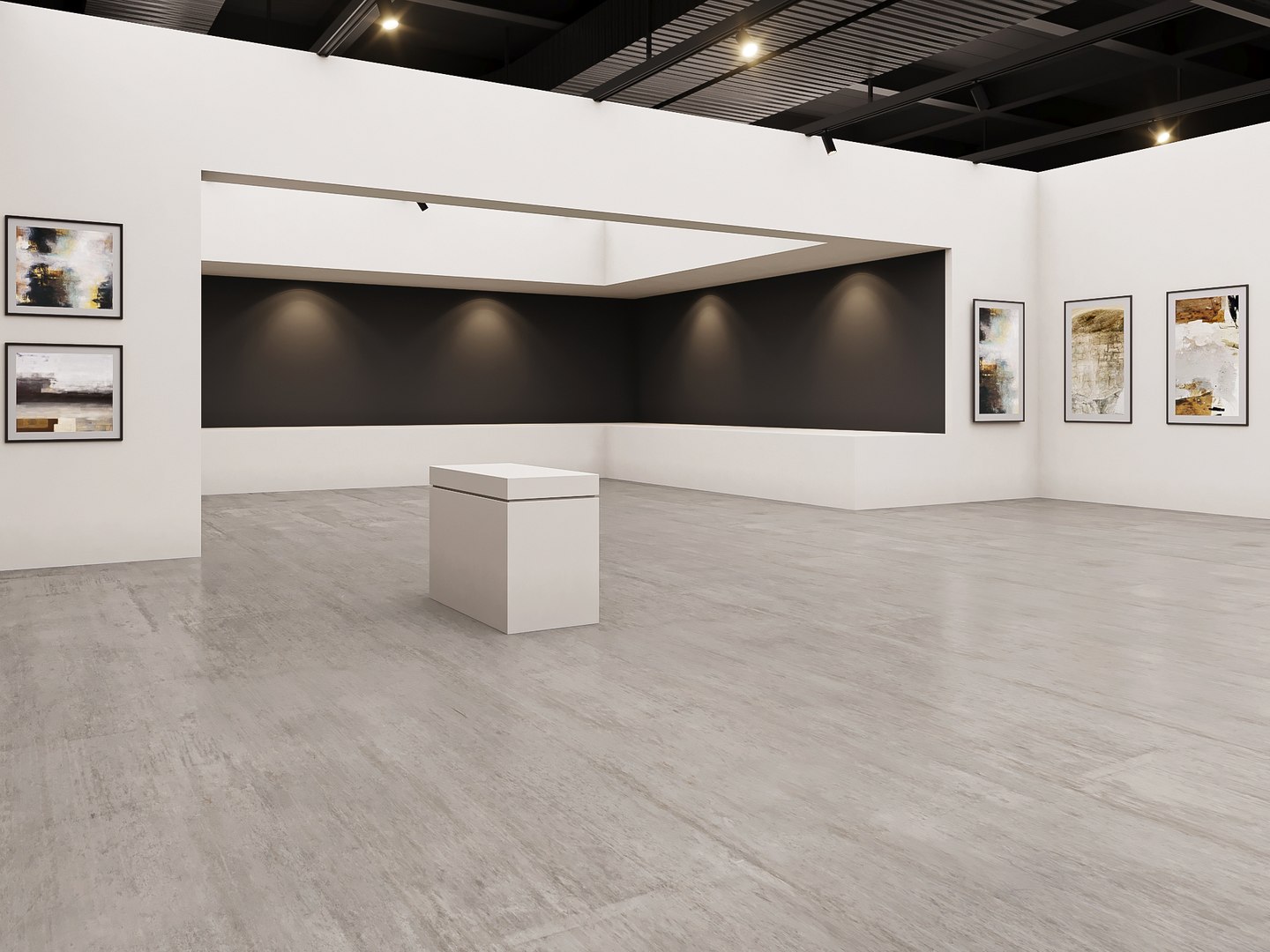 Low Poly Gallery Hall 02 3D - TurboSquid 2139115