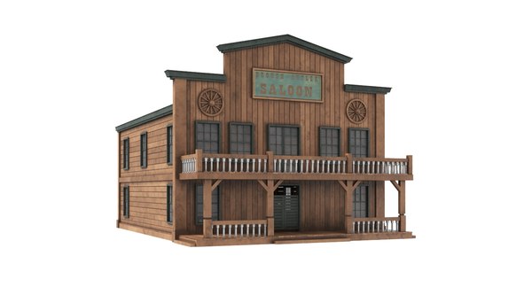 Western house saloon model - TurboSquid 1382480