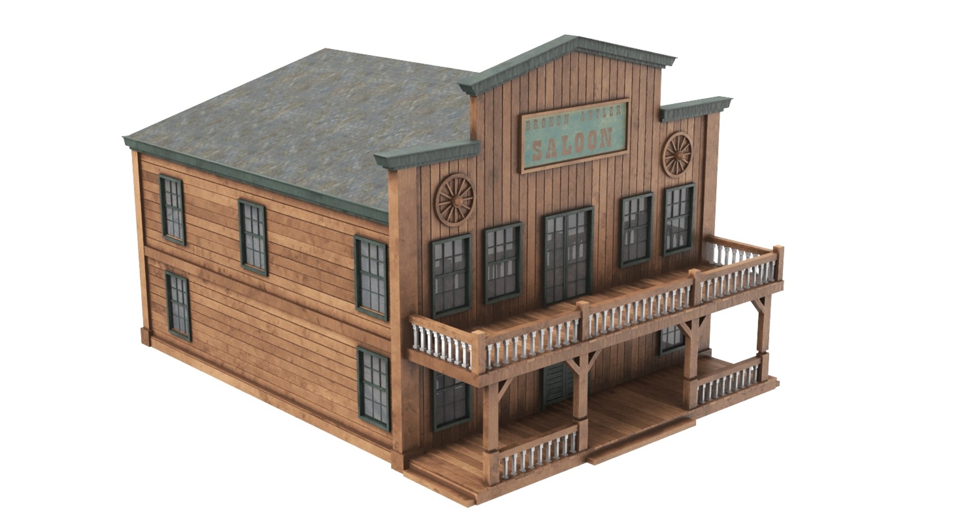 Western House Saloon Model - TurboSquid 1382480