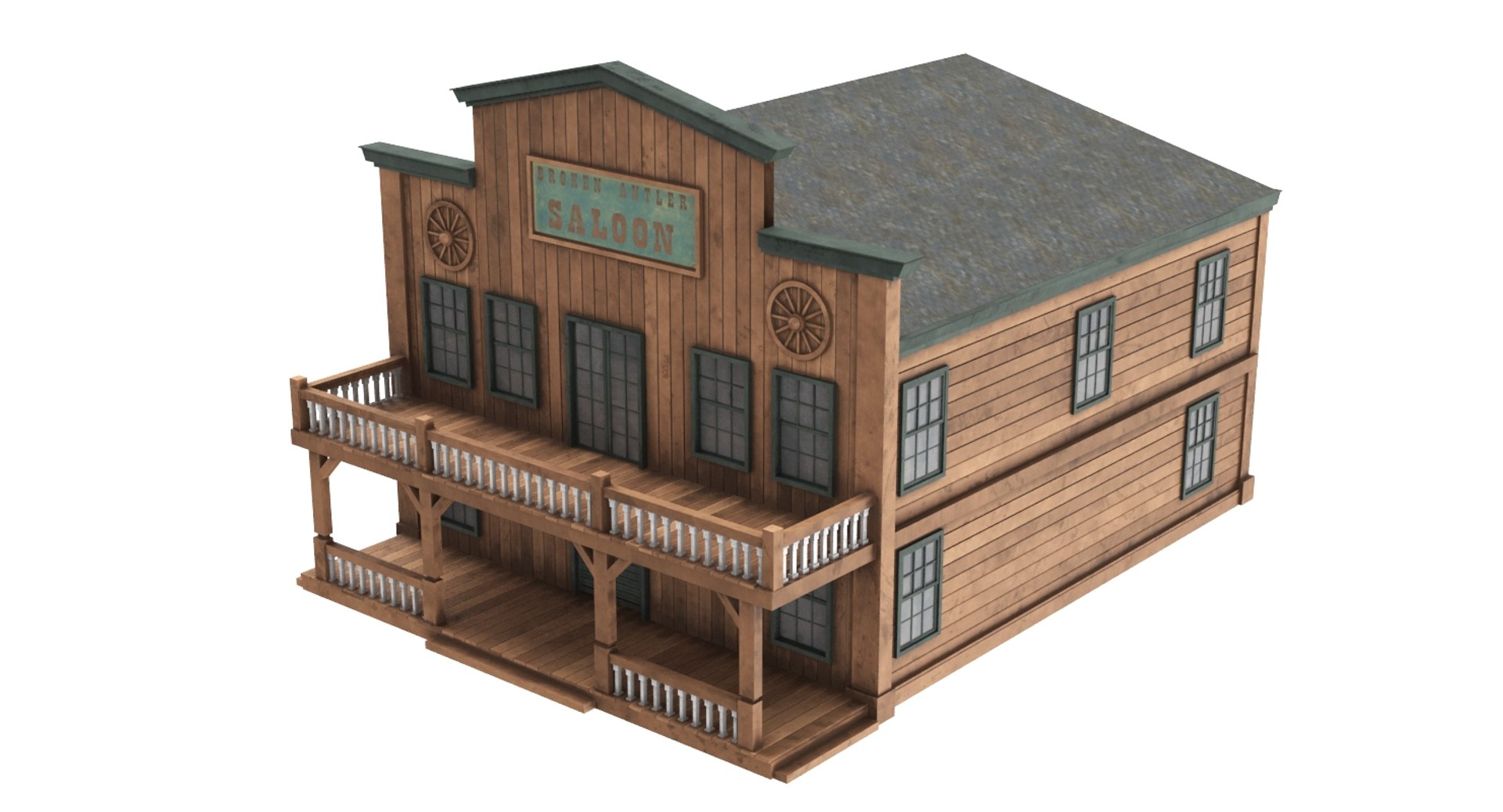 Western House Saloon Model - TurboSquid 1382480